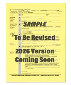 BOE Provisional Envelope $0.295 ea.